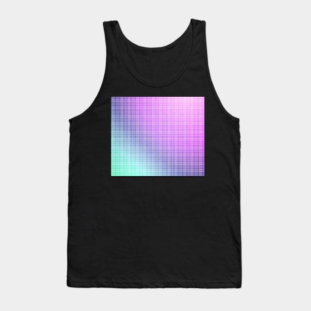 Soft cool colours plaid pattern Tank Top by Yarafantasyart